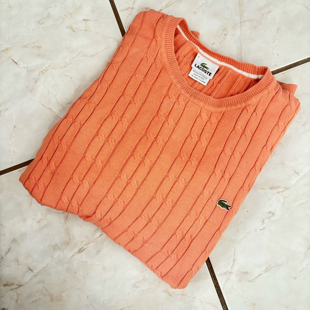 Lacoste Cable Knit Sweater – Size 7 (2XL)